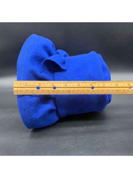 Vintage Blue Felt Hat Bow Detail Union Made Mid Century Accessory Retro Chic main image 4